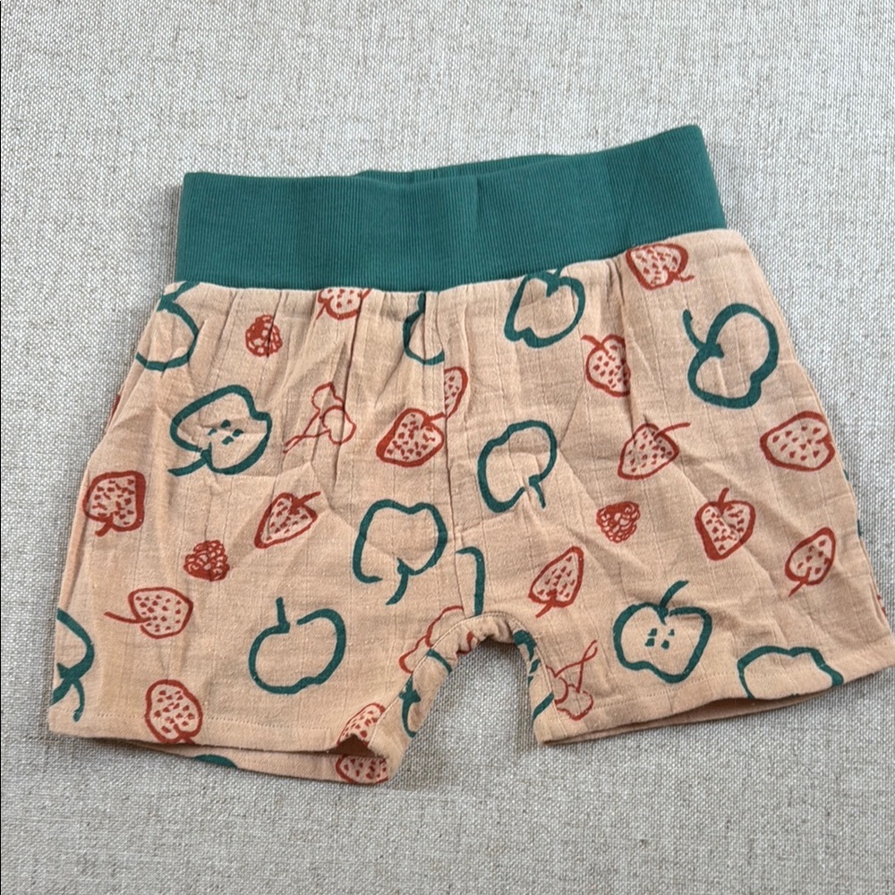 NWT Organic Cute Fruit Print Children’s Shorts